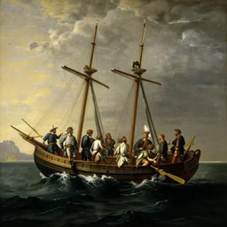 The Raft Of Medusa By Thèodore Gèricault painting by Hieronymus Bosch