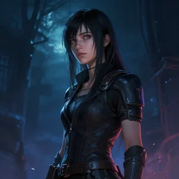 a girl from final fantasy live action, movie still from blade runner 2 0 4 9, evocative, mystical night, very very very very detailed, award winning, masterpiece digital painting by greg rutkowski, alex grey, artstation, 4 k wallpaper