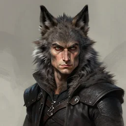 portrait of a dungeons and dragons werewolf who looks like daniel radcliffe by ralph horsley, rossdraws, matte painting, artstation, on stylized background, masterpiece, highly detailed