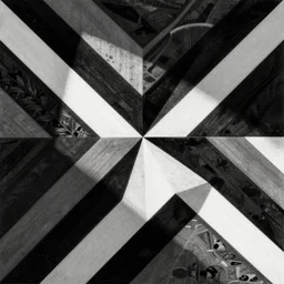black and white geometric pattern by Sandra Chevrier