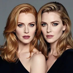 portrait of beautiful christina hendricks and amber heard hybrid by mario testino, headshot, detailed, award winning, sony a 7 r
