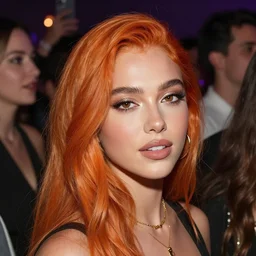 Orange Cassidy in a crowd in a party, detailed face,