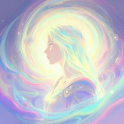 side portrait, imogen poots, paladin, gloomhaven, colorful swirly ripples, pastel colors, anime, luminescent, organic matte painting, octane render, unreal engine, by greg manchess, huang guangjian, greg rutkowski, jesper ejsing, magali villeneuve, artgerm, ilya kuvshinov