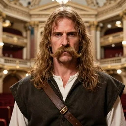 conan the barbarian but he has a big moustache and he's at the opera