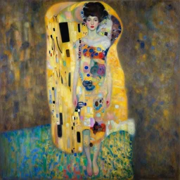 full body shot portrait of beautiful girl by irakli nadar oil paint and acrylic, dried meat dress, abstract impressionism, ruan jia, fantasy, hyper detailed, concept art, by gustav klimt,
