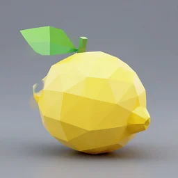 low poly lemon