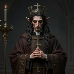satan as roman catholic priest ; ultra realistic ; 4 d ; high quality render, surreal, precise, dark