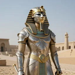 a egyptian knight in the style of anti - art trending on artstation deviantart pinterest hyper detailed photorealistic hd 8 k post - processing high resolution