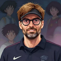 jurgen klopp, pixel art portrait shinkai makoto studio ghibli studio key hideaki anno sakimichan stanley artgerm lau rossdraws james jean marc simonetti elegant highly detailed digital painting artstation pixiv