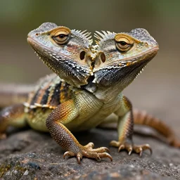 Close up on lizard, hyperrealistic 8k