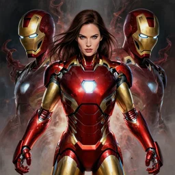 symmetry!! gantz portrait of megan fox as a female iron man, unholy, intricate, highly detailed, dynamic lighting, digital art, digital painting, artstation, terence nielsen, sharp focus, illustration, art by artgerm and greg rutkowski and moebius, 8 k