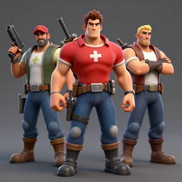 team fortress 2 character, 3 d render, unreal engine, octane render, ray tracing, unity, highly detailed, high quality, hd, 4 k, 8 k, realistic, sharp, trending