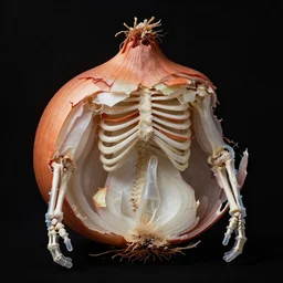 a perfect op art photograph of a crushed man who has been deconstructed like an onion, layers upon layers peeling off, plastic appendages to his bones distorted his form.