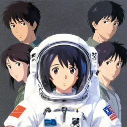 hikari shimoda, takashi murakami, james jean, makoto shinkai, akihiko yoshida, textured, stippled lighting, ( ( ( portrait of a young female astronaut going insane floating in a nebula ) ) ), long flowing hair, lomography, colorful, dynamic perspective, dynamic pose, dramatic lighting, hdr, ilya kuvshinov, yoh yoshinari, editorial illustration