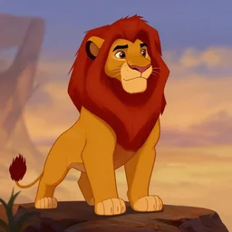 scar, usurper, uncle of simba, the villain from the disney animated classic the lion king