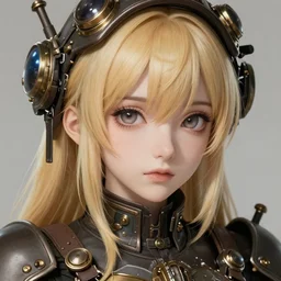 character concept art of a steampunk woman soldier | | blonde, anime, close up, cute - fine - face, pretty face, realistic shaded perfect face, fine details by hyeyoung kim, stanley artgerm lau, wlop, rossdraws, james jean, andrei riabovitchev, marc simonetti, and sakimichan, trending on artstation
