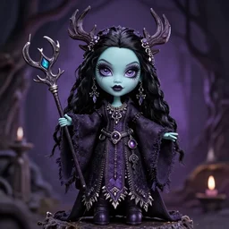 gothic druid shaman ooak doll monster high