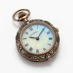 photo of jeweled watch, intricate, rococo, made of boulder opal, bronze inlays, product photography