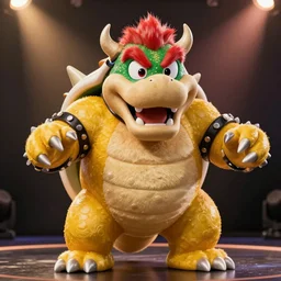 A still of Bowser as a muppet, photo real, photographic, photograph, artstation, trending, award winning, epic lighting, featured
