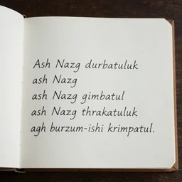 ash nazg durbatuluk ash nazg gimbatul ash nazg thrakatuluk agh burzum-ishi krimpatul