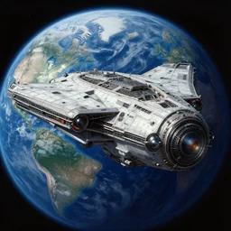 a giant spaceship next to Earth in the style of H. R. Giger, realistic painting, high definition, digital art, matte painting, very detailed, realistic