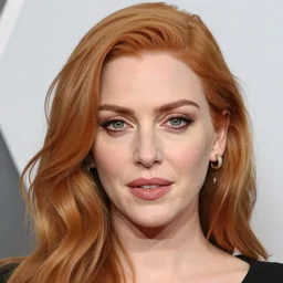 portrait of Christina Hendricks in the style of Terry Richardson, award-winning, detailed, 82 mm sigma art, close up