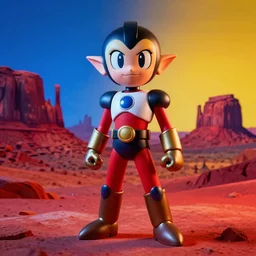 ultra realistic portrait of captain planet in a studio, ultra detailed, under blue, red and yellow cinematic lighting, salvador dali, cartoon, monument valley, escher