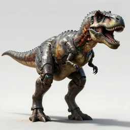 t - rex mech suit, diffuse lighting, fantasy, highly detailed, photorealistic, digital painting, artstation, illustration, concept art, smooth, sharp focus, in the style of tom bagshaw