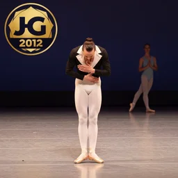 dancer bowing before a waltz, realistic, award winning photograph