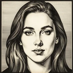 close up portrait of olivia wilde, woodcut by cuno amiet