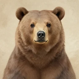 portrait of anthropomorphic bear, lascaux caves art