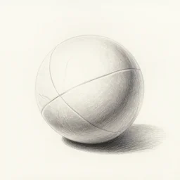 ((watercolour)) pencil drawing of a ball