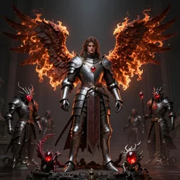 gothic fantasy character portrait, plate armor male warlock with burning vulture wings, ultra realistic, wide angle, intricate details, ruby dragon artifacts, sharp focus, highly detailed by peter mohrbacher, hajime sorayama, wayne barlowe, boris vallejo, aaron horkey, gaston bussiere, craig mullins