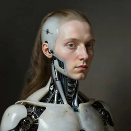 Ultra detailed, 4K Portrait of a Cyborg men by Rachel Ruysch