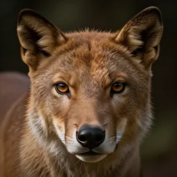 the face of a mammal, portrait, photography, perfectly symmetrical face