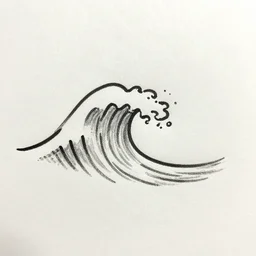 simple drawing of a wave