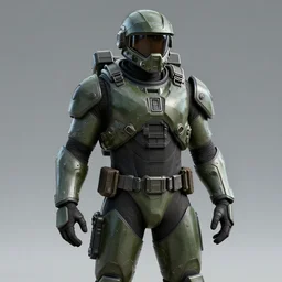 a soldier wearing a full set of stealth power armor, 3 d render, octane, ray tracing, ultra high resolution, ultra detailed, photorealistic, 8 k