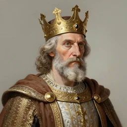portrait of a medieval old king, intricate, elegant, highly detailed, digital painting, artstation, concept art, smooth, sharp focus, illustration, art by alphonse mucha, 8 k