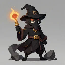 young wizard character illustration, black rock shooter character