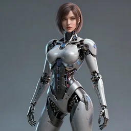 a beautiful highly detailed futuristic mechanical lady, seductive confident pose, art by greg rutkowski and mark keathley, cyberpunk, 7 0 mm photo, featured on artstation, 4 k, octane render