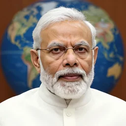 a portrait of Narendra Modi by Martin Schoeller, photorealistic, global lighting