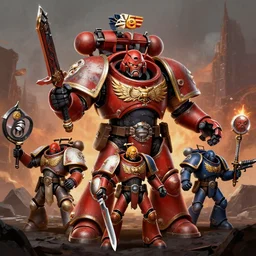 warhammer 40,000 battle, digital art