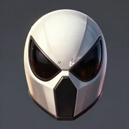 frontal view. spider face helmet. artstation