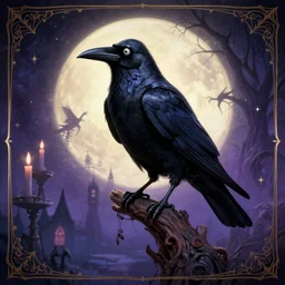 a macabre raven by tim doyle and chris leib, from nightmare before christmas | detailed | elegant | trending on artstation