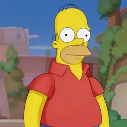 homer simpson anime character style high detail emotion naruto style digital art hayao miyazaki
