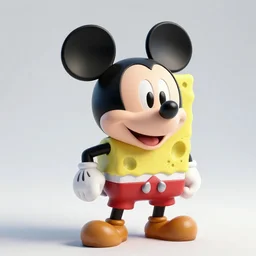 highly detailed beautiful photography of mickey mouse looking like spongebob, sharp focus, dynamic lighting, elegant harmony, beauty, masterpiece
