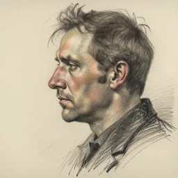 a realistic yet scraggly portrait sketch of the side profile of a stern and sophisticated michael rosen, trending on artstation, intricate details, in the style of frank auerbach, in the style of sergio aragones, in the style of martin ansin, in the style of david aja, in the style of mattias adolfsson