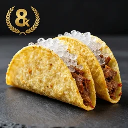 delicious taco with crystals inside instead of ( ( ( ( meat ) ) ) ), 8 k, mega high quality, professional food photography, award winning photo, foodporn