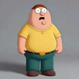 Studio Photograph of a real life Peter Griffin  from Family Guy in the Style of Annie Leibovitz,