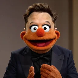 elon musk as an evil muppet